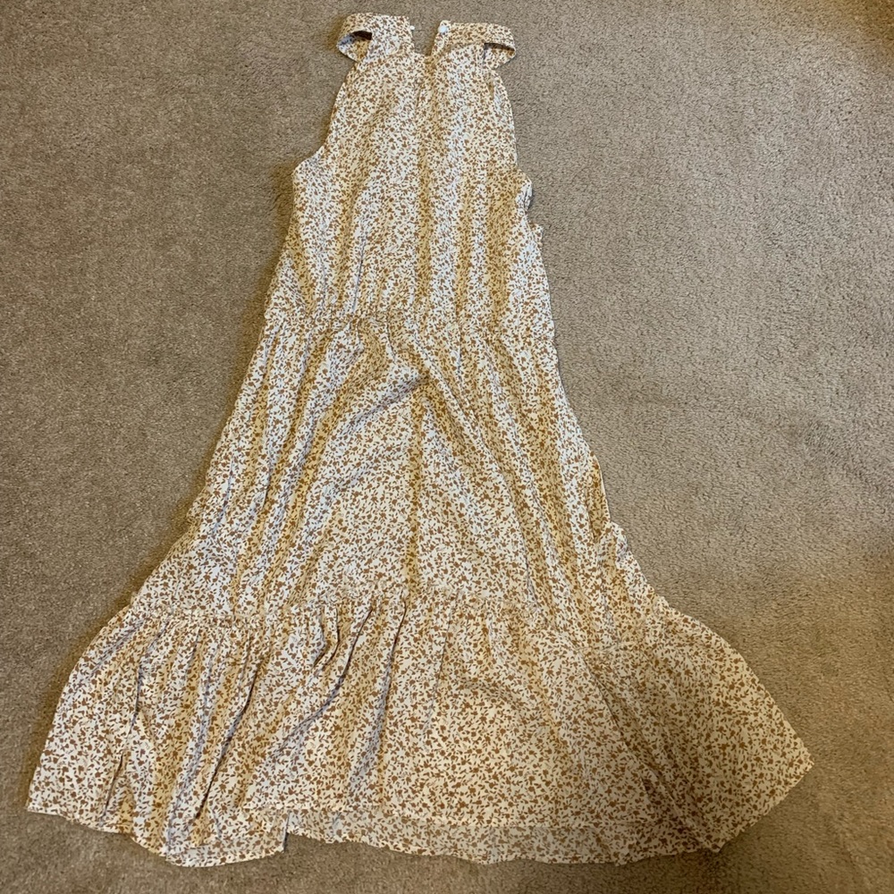 High Neck Floral Dress